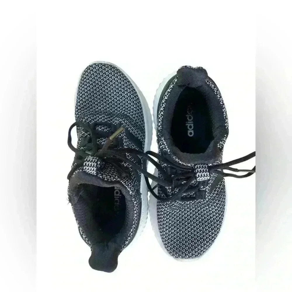Adidas kids Cloudfoam Pure Running Sneakers Black White AQ1689 Kids Sz 1.5 used - Picture 5 of 9